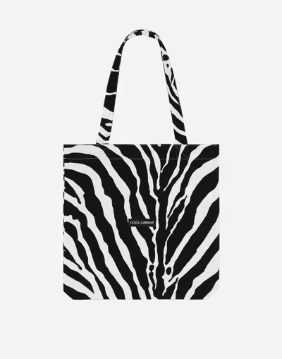 Dolce & Gabbana Zebra-printed Canvas Shopper In プリ