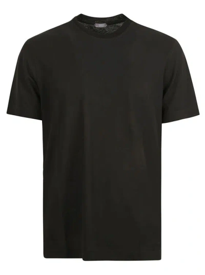 Zanone Black Cotton T-shirt