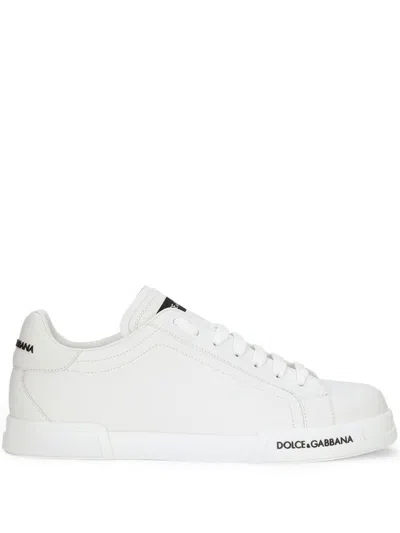 Dolce & Gabbana Sneakers With Logo Print In White