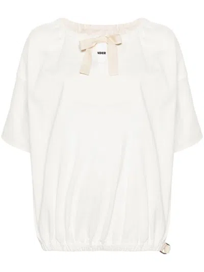 Jil Sander Bow Detail Sweatshirt In White