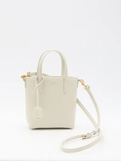 Saint Laurent Mini Shopping Bag In Ivory