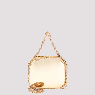 Stella Mccartney Gold Polyurethane Mini Handbag In Metallic