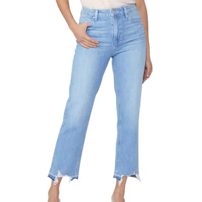 Paige Sarah Straight Ankle Jeans In Cianna Destructed In Blue