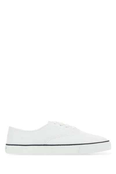 Saint Laurent White Leather Tandem Sneakers  Nd  Donna 41.5 In 9030