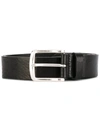 Diesel B-line Leather Belt In Black