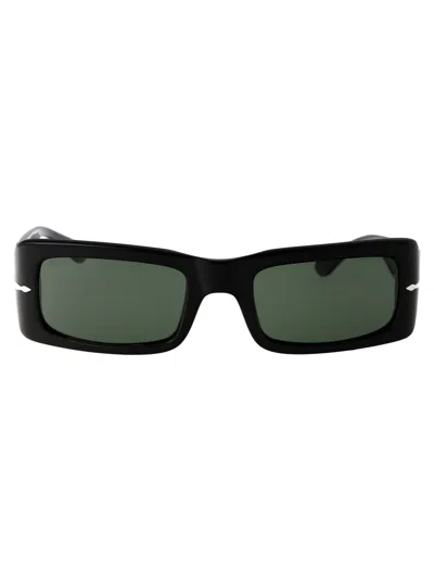 Persol Francis Rectangle Frame Sunglasses In Black