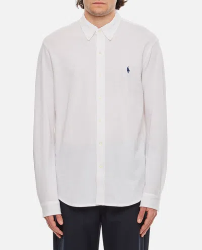 Polo Ralph Lauren Long Sleeve-knit Shirt In White