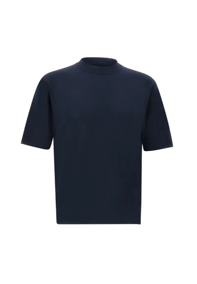 Filippo De Laurentiis Mc Over Cotton Crepe T-shirt In Blu