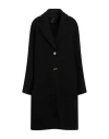 Pinko Woman Coat Black Size 10 Virgin Wool, Polyamide