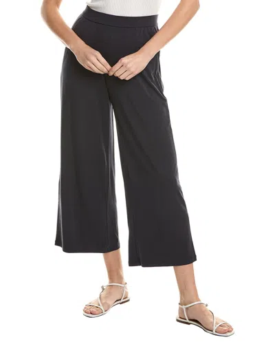 Eileen Fisher Cropped Wide Leg Pant In Black