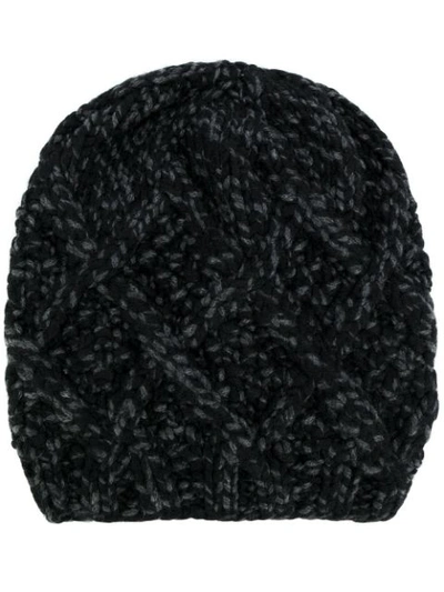 Antonia Zander Melange Knit Hat - Black