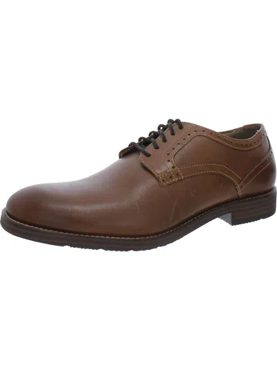 Nunn Bush Middleton Mens Padded Insole Lace-up Oxfords In Brown