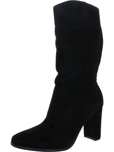 Lauren Ralph Lauren Artizan Ii Womens Suede Mid-calf Boots In Black