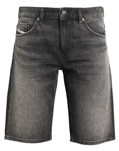 Diesel Slim-fit Denim Shorts In Black
