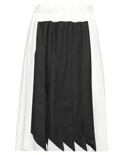 Victoria Beckham Woman Midi Skirt Ivory Size 6 Silk, Polyamide, Virgin Wool, Elastane