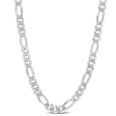 Mimi & Max 5.5mm Figaro Chain Necklace In Sterling Silver, 20 In