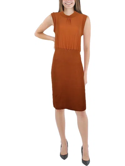 French Connection Womens Sleeveless Above Knee Sweaterdress In Brown