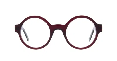 Andy Wolf Aw02 - Red / Gold Glasses In Burgundy