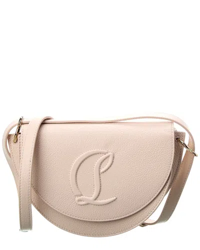 Christian Louboutin By My Side Leather Shoulder Bag In Beige