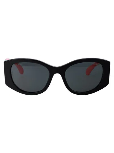 Pre-owned Chanel Sunglasses In C535s4 Black