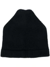 CEDRIC JACQUEMYN CEDRIC JACQUEMYN RIBBED BEANIE - BLACK,KN67BFLP0112335272