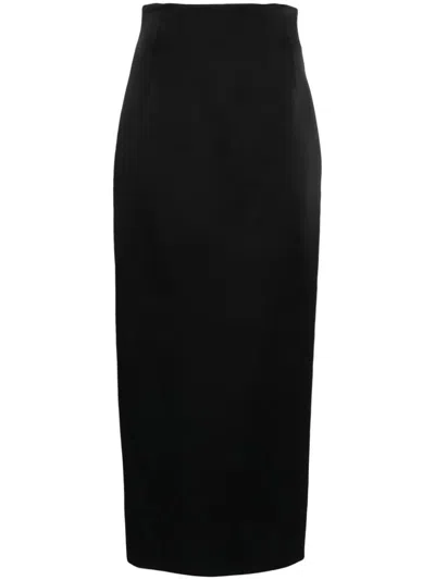 Khaite The Loxley High-waisted Skirt In Black