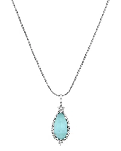 Konstantino Silver Gemstone Necklace In Blue