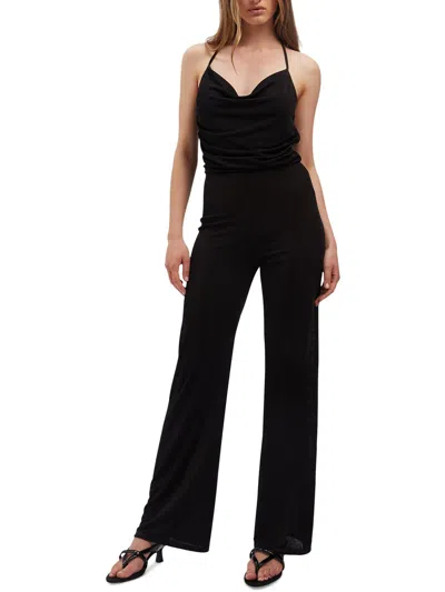 Bardot Covet Womens Sheer Polyester Jumpsuit In Black