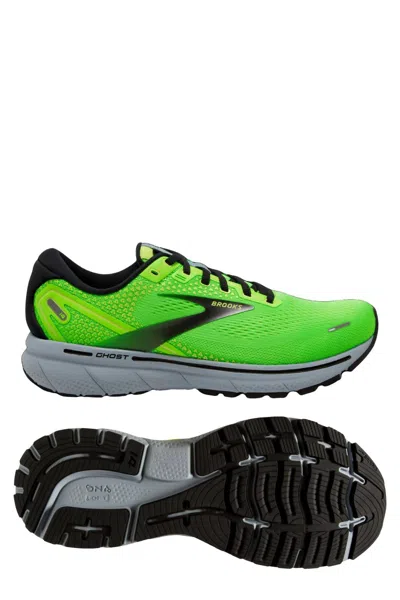 Brooks Men's Ghost 14 Running Shoes - D/medium Width In Green Gecko/blue/black