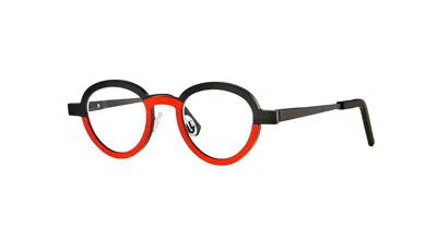 Theo Eyewear Eyeglasses In Black, Red