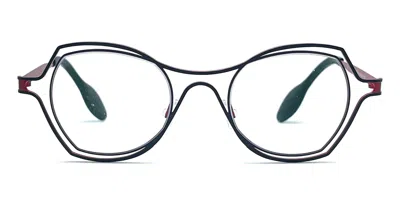 Theo Eyewear Eyeglasses In Black, Red