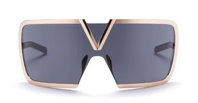Valentino Sunglasses In Black, Rose Gold