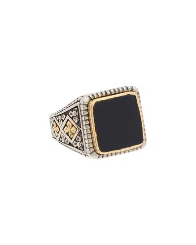 Konstantino Color Clas 18k & Silver Onyx Ring In Gold