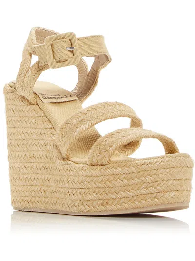 Jeffrey Campbell Soffia Womens Buckle Woven Wedge Sandals In Multi