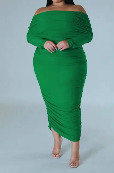 Good Time Usa Leisel Dress In Jade Green