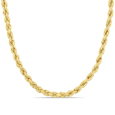 Mimi & Max 24 Inch Rope Chain Necklace In 14k Yellow Gold (4mm)