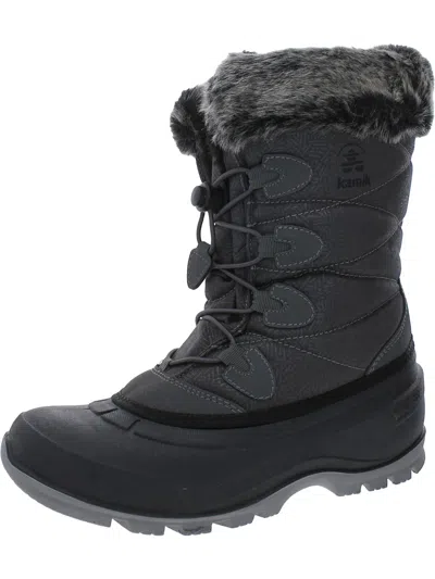 Kamik Momentum 3 Womens Quilted Faux Fur Winter & Snow Boots In Grey