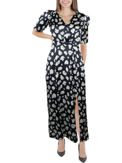 French Connection Aimee Womens Printed Long Maxi Dress In Black