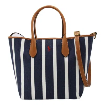 Polo Ralph Lauren Polo Pony Embroidered Striped Tote Bag In Multi