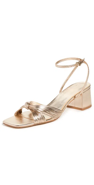 Reformation Emily Mignon Sandal In Gold