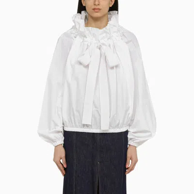 Patou Shirt With Balloon Sleeves In White