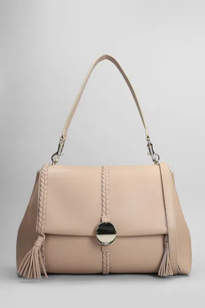 Chloé Penelope Shoulder Bag In Beige Leather