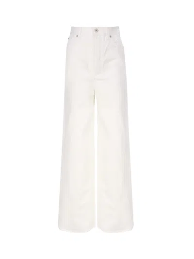 Loewe Jeans Crafted In Medium-weight Washed Cotton Denim In White
