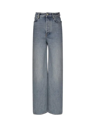 Loewe Jeans Crafted In Medium-weight Washed Cotton Denim In Washed Blue