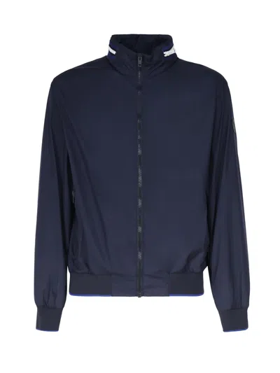 Fay Jacket With Fabric Collar In Navy