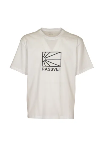 Paccbet Chest Logo Round Neck T-shirt In White