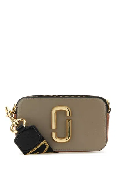 Marc Jacobs Multicolor Leather The Snapshot Crossbody Bag In Cementmulti