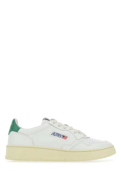 Autry White Leather Medalist Low Sneakers In Ll20