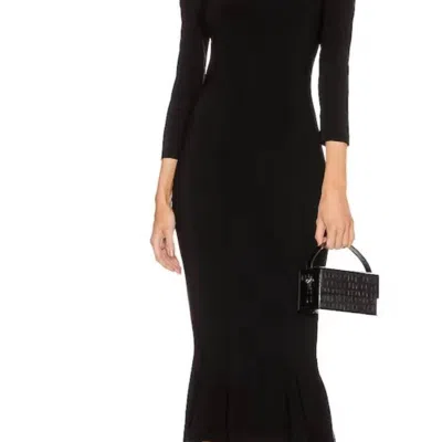 Norma Kamali Off-the-shoulder Jersey Midi Dress In Black