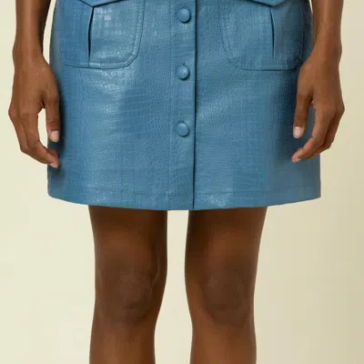 Frnch Daryl Mini Skirt In Bleu Azur In Blue